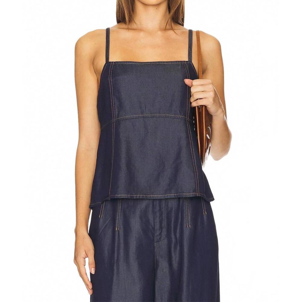 NEW GESTUZ nia singlet top in dark blue